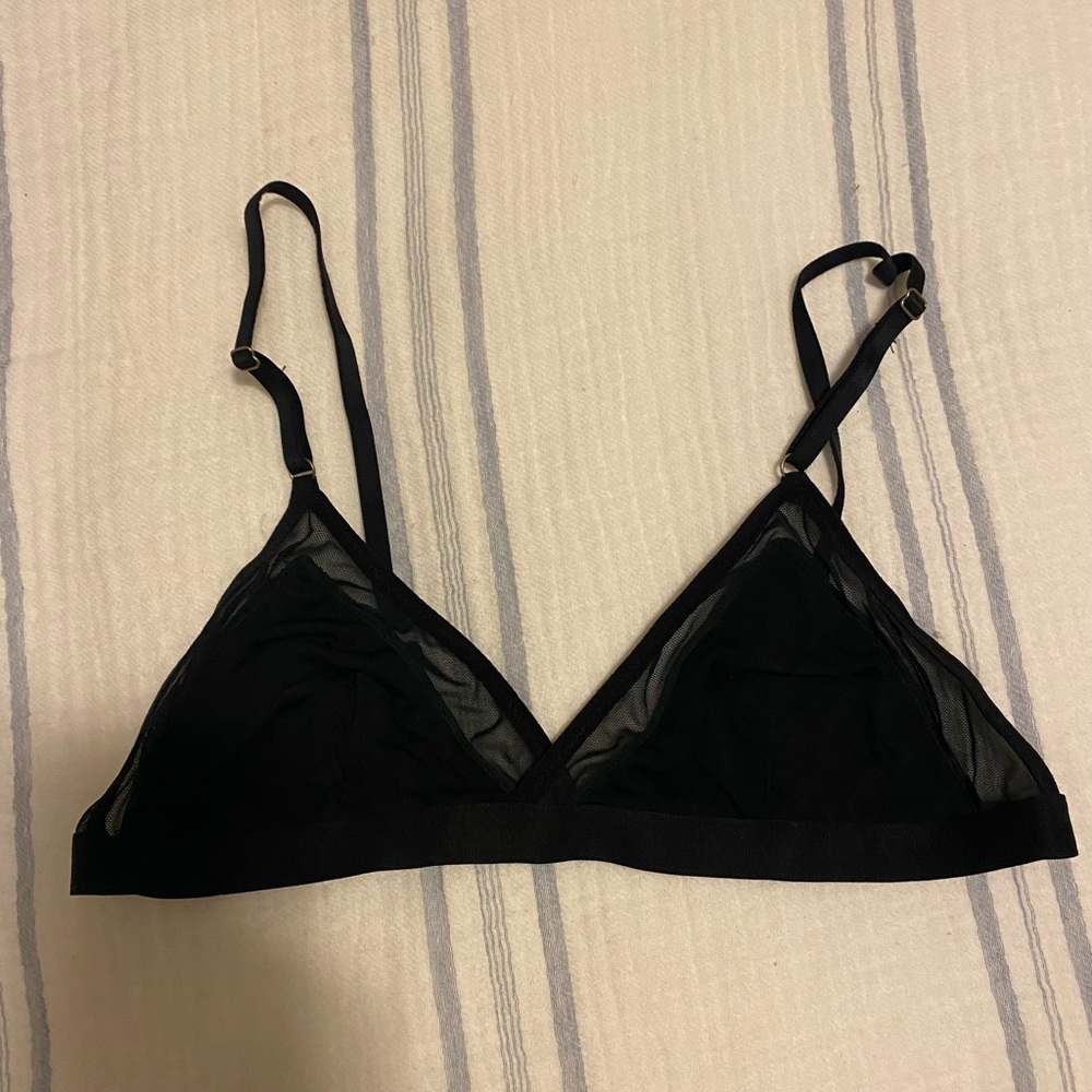 black bralette
